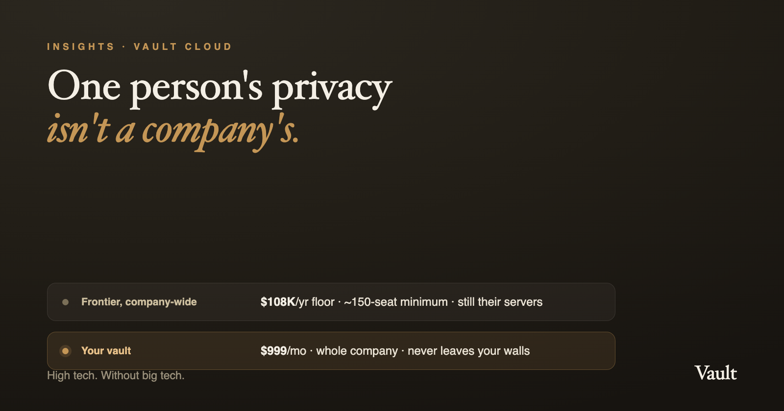 One person's privacy isn't a company's