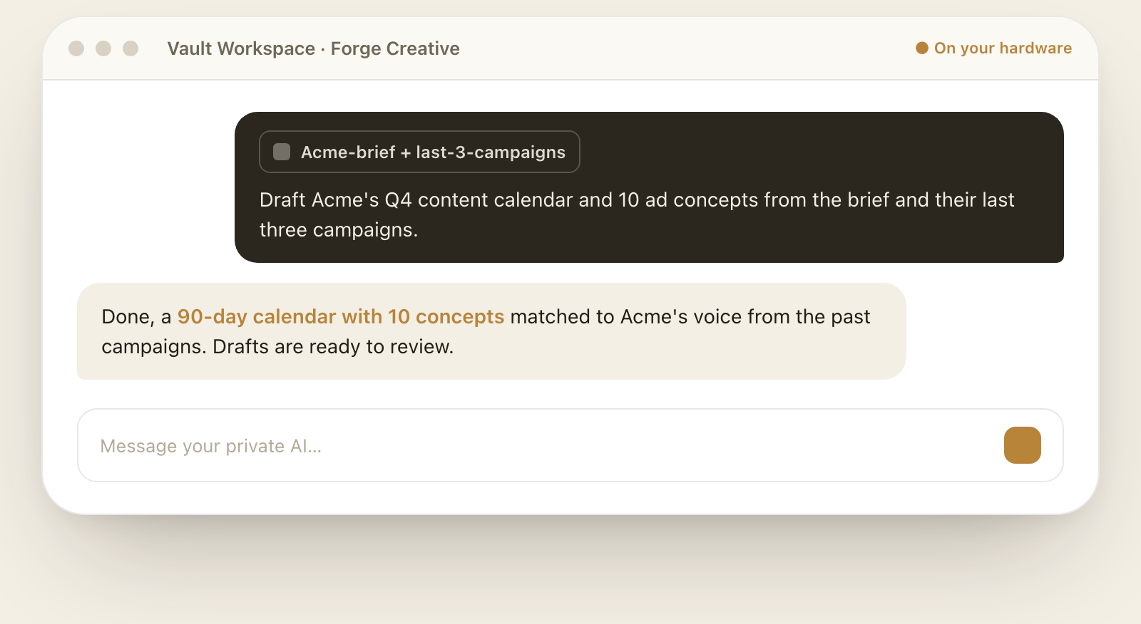 Vault Workspace preview