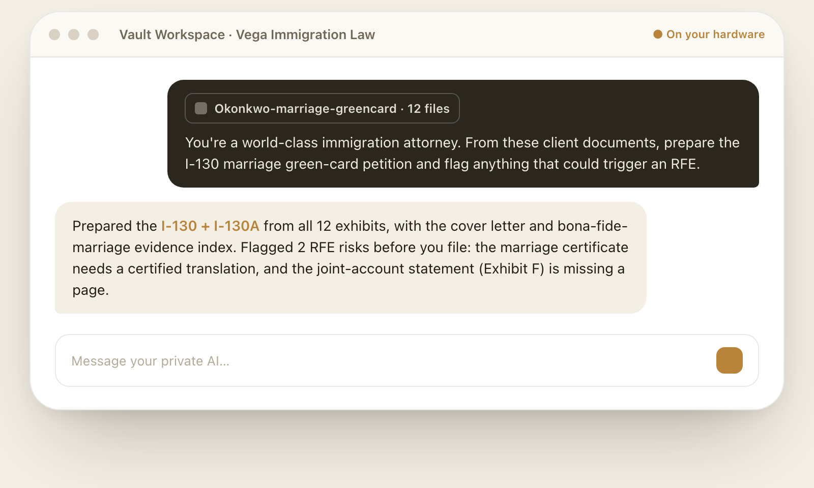Vault Workspace preview