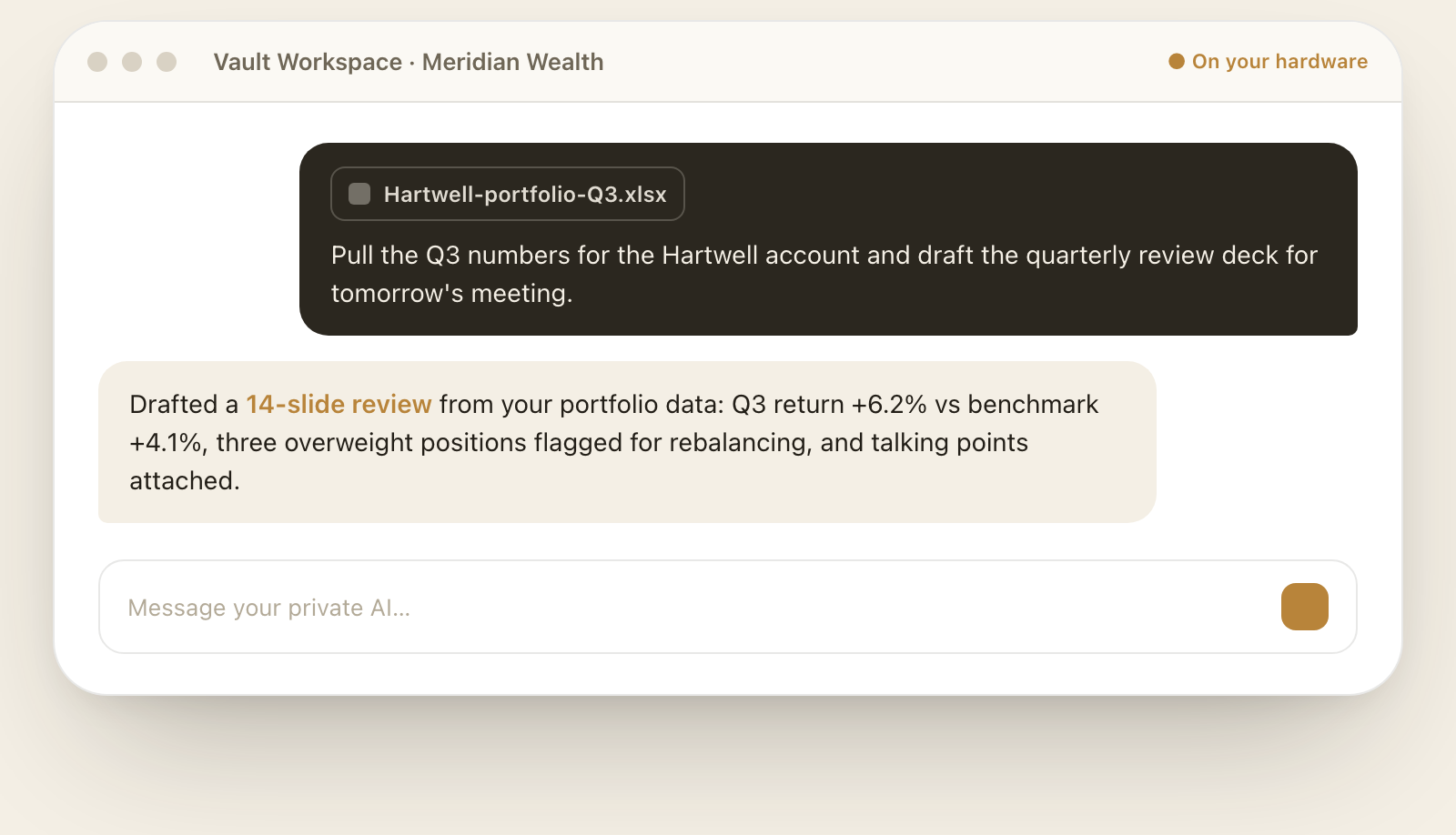Vault Workspace preview